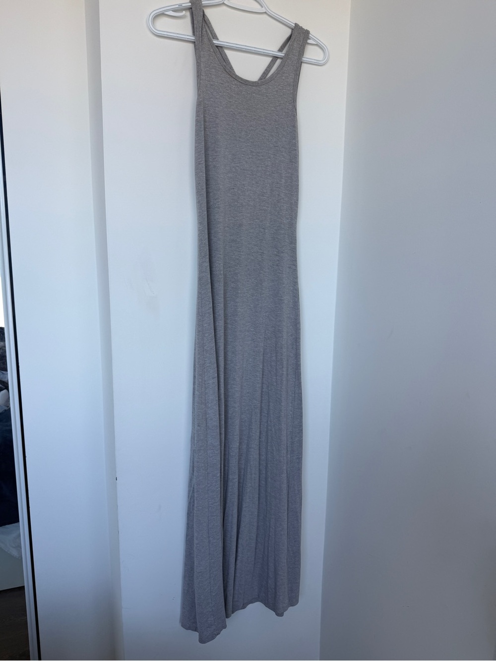 Sleeveless Gray Maxi Tank Dress